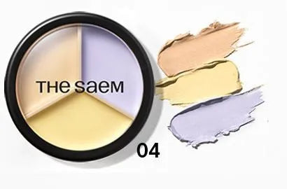 SAEM Cover Perfection Triple Pot Face Concealer 04 Tone Up Beige - Kosmetika