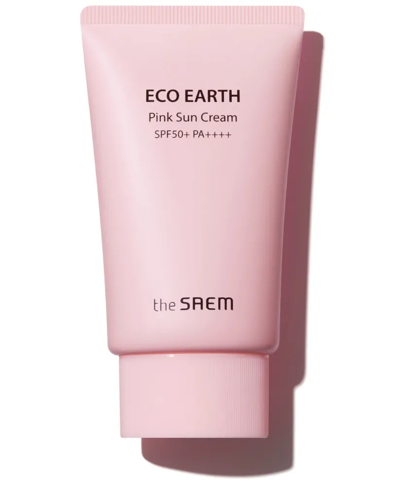SAEM Eco Earth Pink Sun Cream Apsauginis kremas nuo saulės su SPF 50+ - Kosmetika