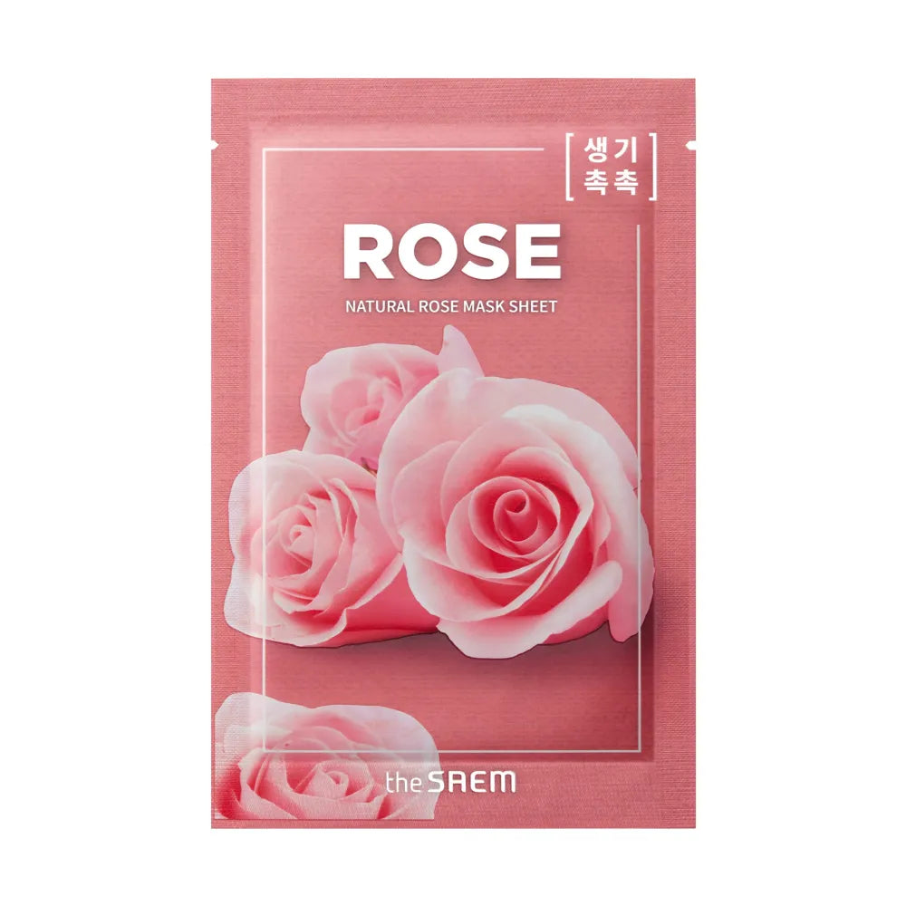 SAEM Natural Mask Sheet Fabric - Rožė 21ml - Kosmetika