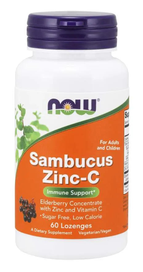 Sambucus Zinc-C - 60 lozenges - NOW Foods - Papildai