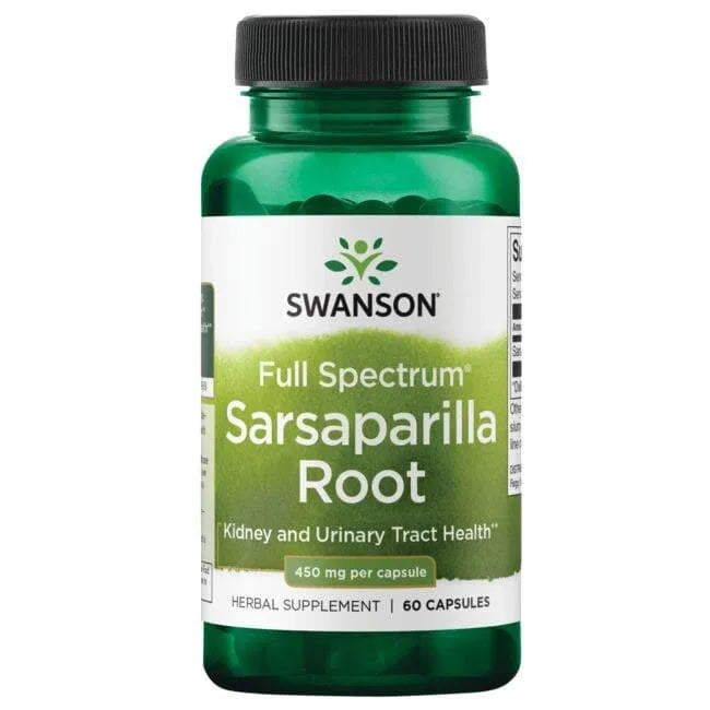 Sarsaparilla Root - Sarsaparilio šaknis - 450 mg - N60 - Swanson - Papildai