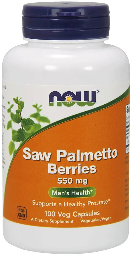 Saw Palmetto Berries 550mg - 100 vcaps - NOW Foods - Papildai