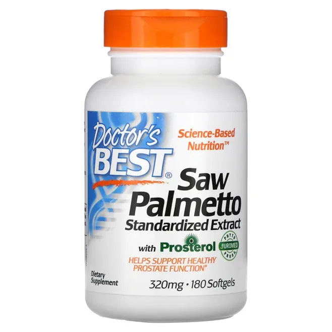 Saw Palmetto Standardized Extract with Prosterol 320mg - 180 softgels - Doctor’s Best - Papildai