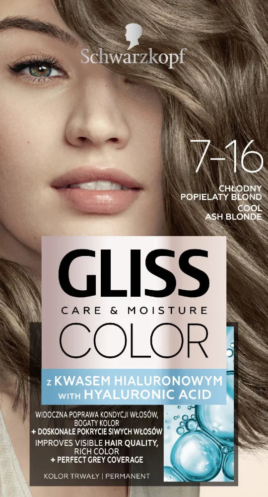 Schwarzkopf Gliss Color Dažymo kremas Nr. 7-16 Šaltas pelenų šviesus 1 vnt. - Kosmetika