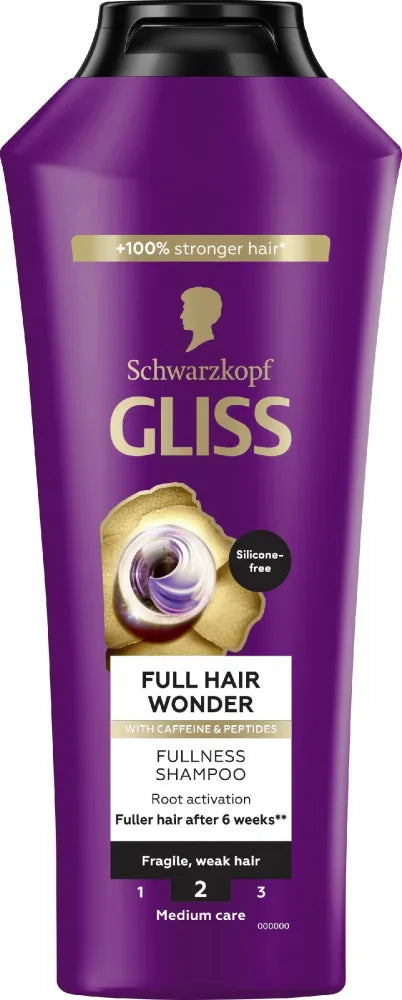 SCHWARZKOPF Gliss Full Hair Wonder Shampoo 400 ml. - Kosmetika