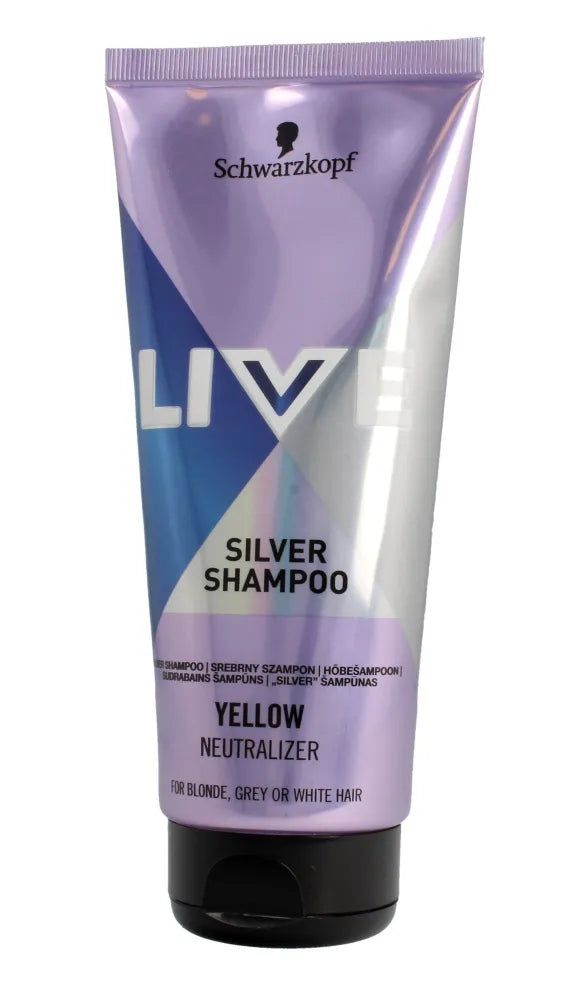 Schwarzkopf Live Silver šampūnas blondiniškiems šviesintiems ir pilkiems plaukams 200ml - Kosmetika