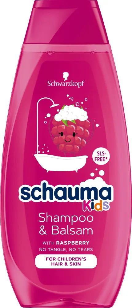 Schwarzkopf Schauma Kids 2-in-1 šampūnas ir dušo gelis mergaitėms - avietė 400ml - Kosmetika