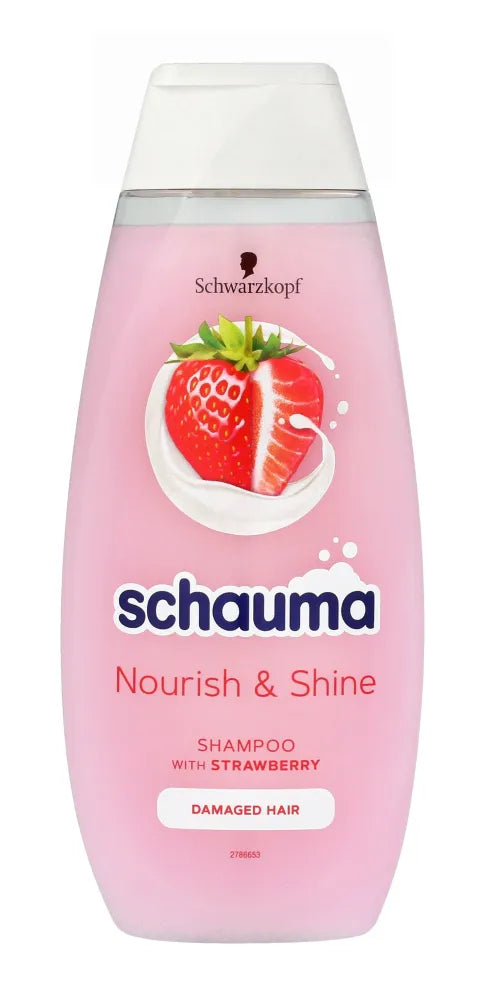 Schwarzkopf Schauma Nature Moments šampūnas labai pažeistiems plaukams – Braškė ir Chia 400 ml - Kosmetika