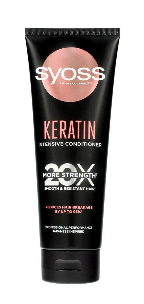 Schwarzkopf Syoss Keratin stiprinamasis kondicionierius trapūs plaukams 250 ml - Kosmetika