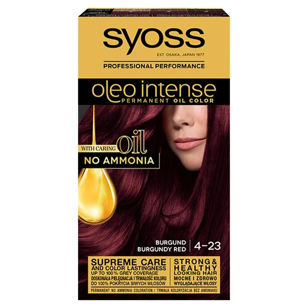 Schwarzkopf Syoss plaukų dažai Oleo 4-23 burgundiškas 1op. - Kosmetika