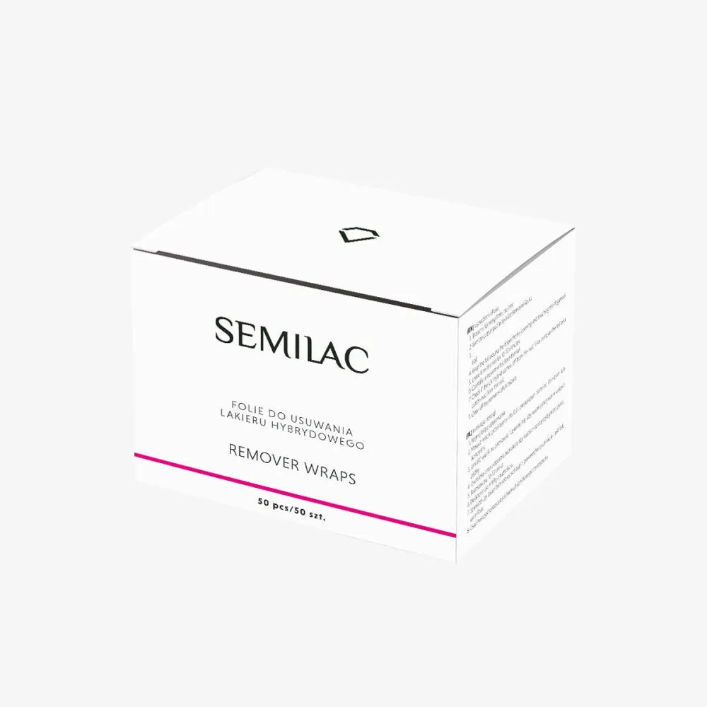 SEMILAC Hybrid lako pašalinimo folijos - 50 vnt. - Kosmetika