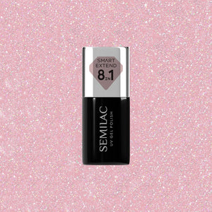 SEMILAC Smart Extend Hybrid Varnish Glitter Dirty Nude Rose No. 805 7 ml - Kosmetika