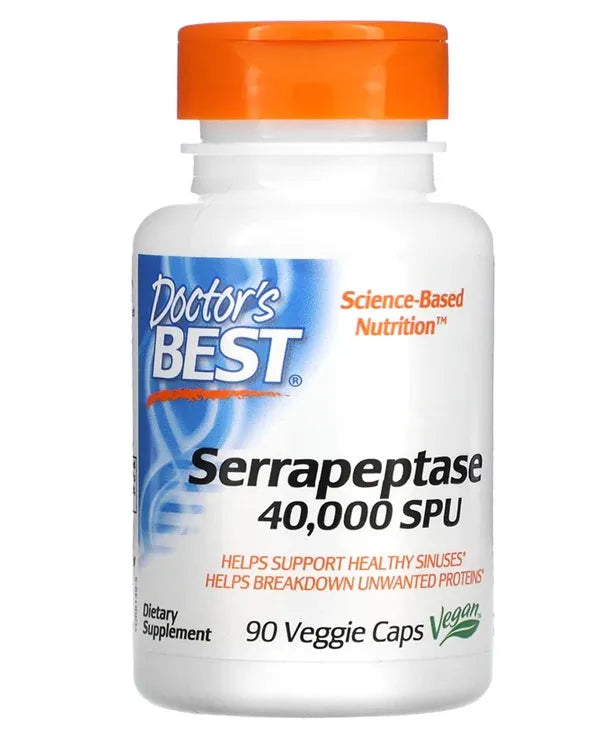Serrapeptase 40 000 SPU - 90 vcaps - Doctor’s Best - Papildai