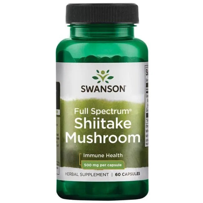 Shiitake Mushroom - Šitake grybas - 500 mg - N60 - Swanson - Papildai