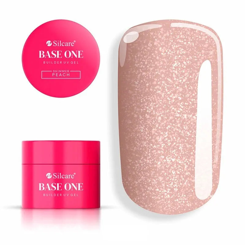 SILCARE Base One Gel Nail Builder - Shimmer Peach 50 g - Kosmetika