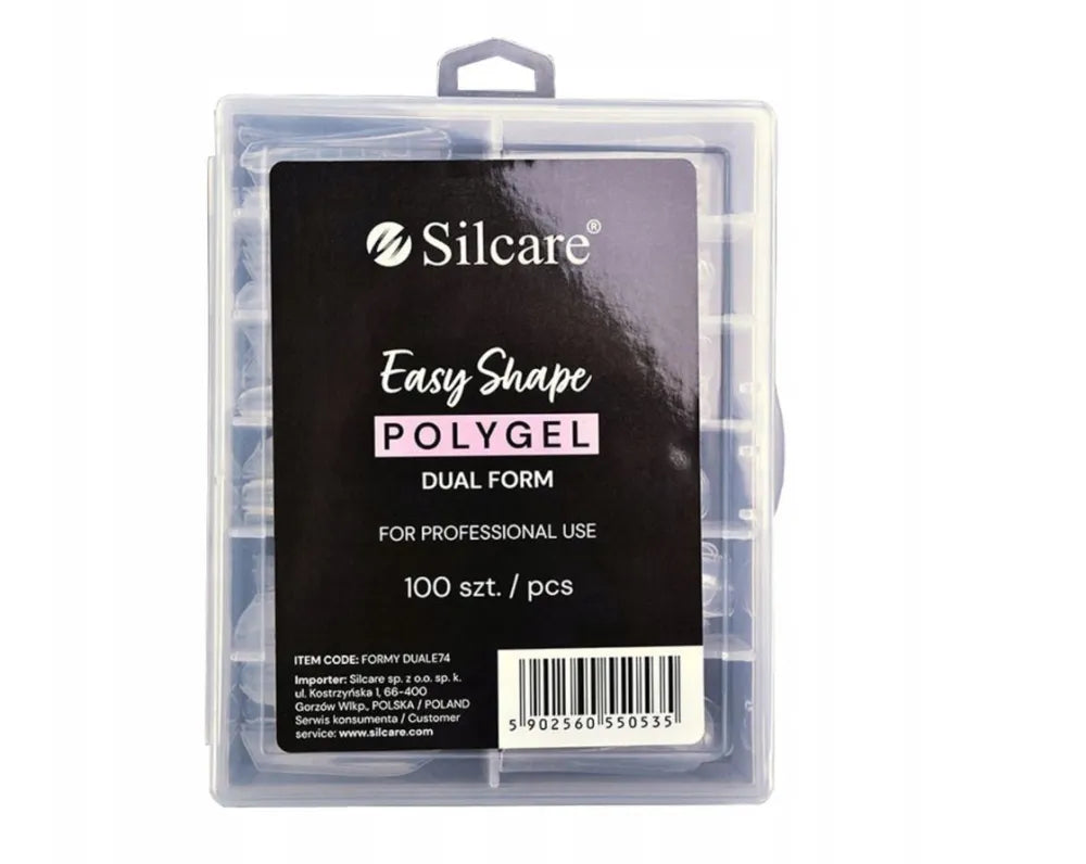Silcare Molds for acrylic gel clear DUAL 100 vnt. - Kosmetika
