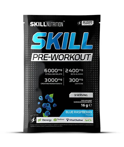 Skill Pre-Workout Blue Raspberry - 16g (1 serving) - Nutrition - Sporto papildai