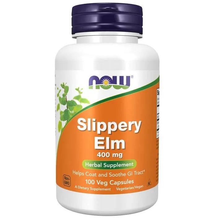 Slippery Elm 400mg - 100 vcaps - NOW Foods - Papildai
