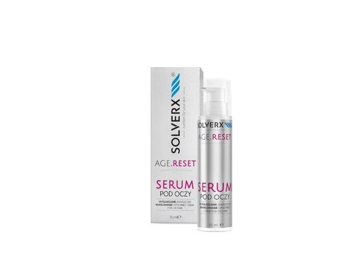SOLVERX Age.Reset Eye Serum - Lygiuoja raukšles ir mažina paburkimą bei tamsius ratilus 15ml - Kosmetika