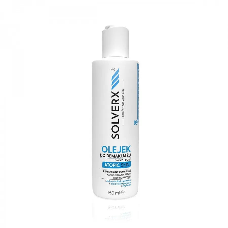 SOLVERX Atopinė oda Veido ir akių makiažo valiklis aliejus atopinei odai - 150ml - Kosmetika