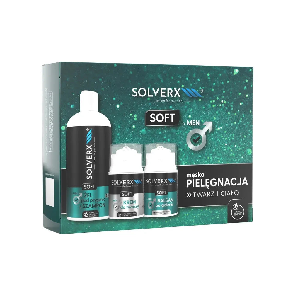 SOLVERX MEN SOFT Kūno priežiūros dovanų rinkinys 1 pakuotė. - Kosmetika