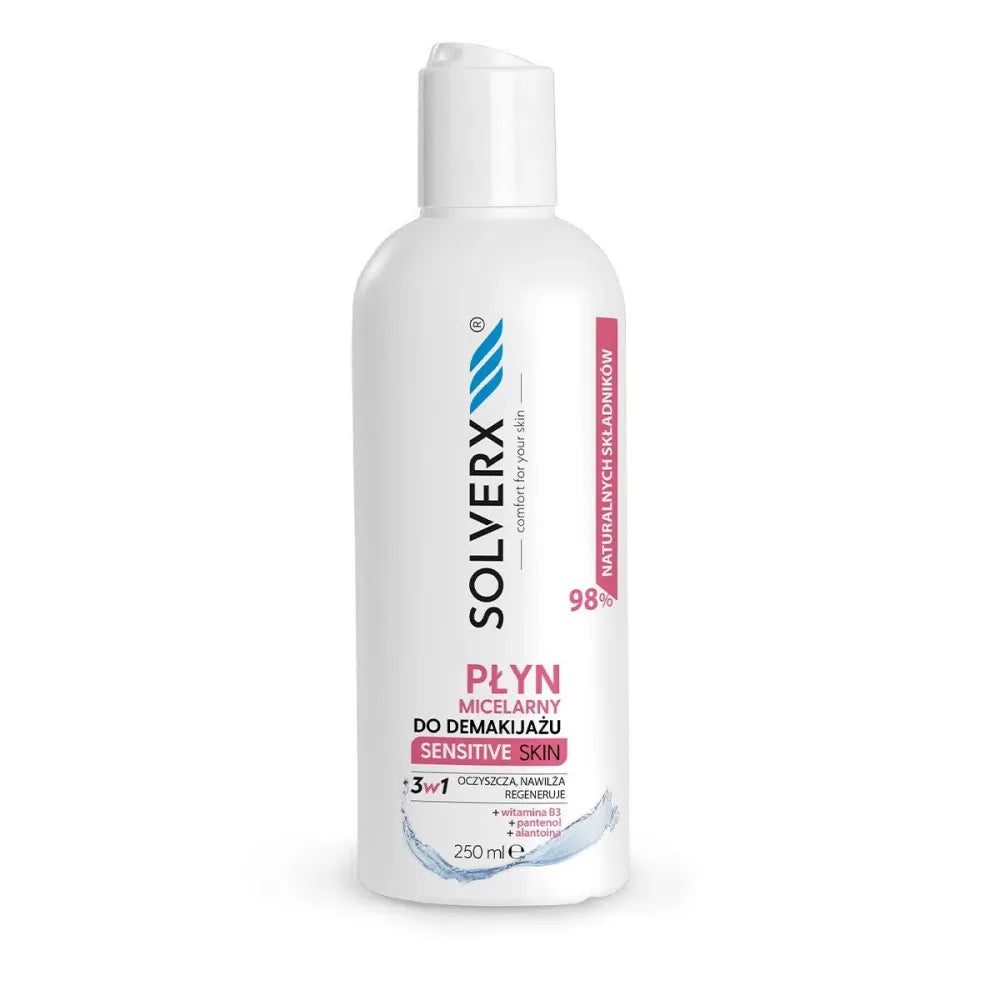 SOLVERX MICELLAR WATER 3IN1 MAKIAŽO VALYMUI 250ML - Kosmetika