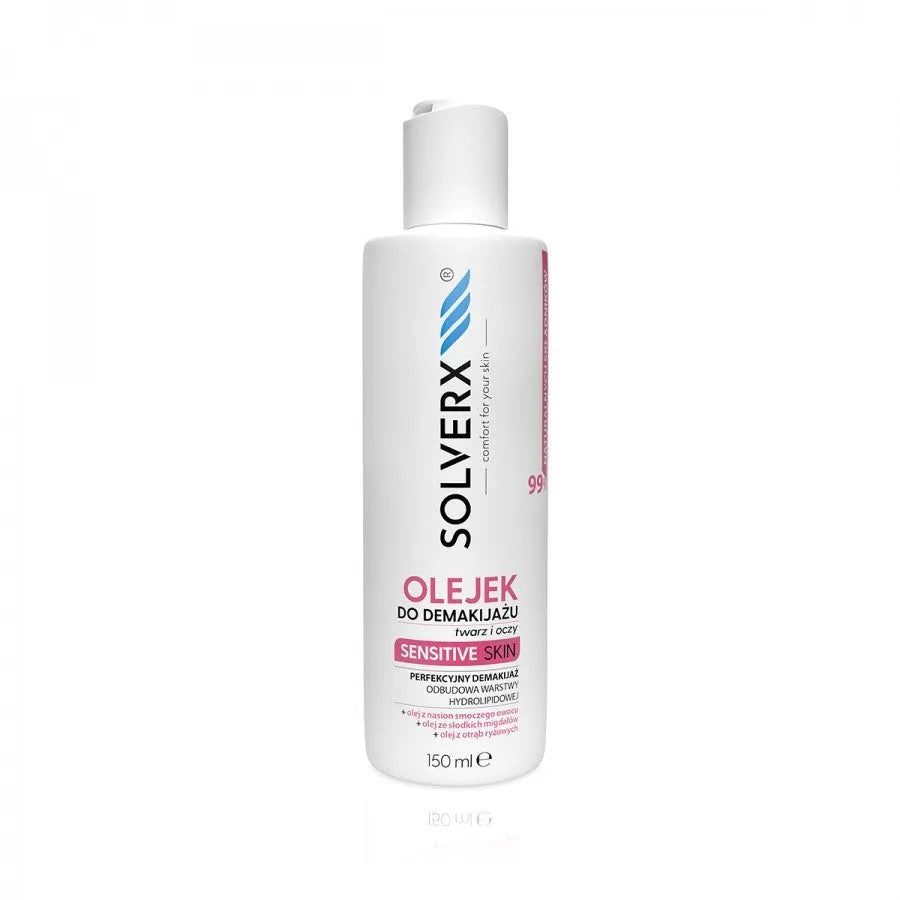 SOLVERX Sensitive Skin Veido ir akių makiažo valiklis jautriai odai - 150ml - Kosmetika