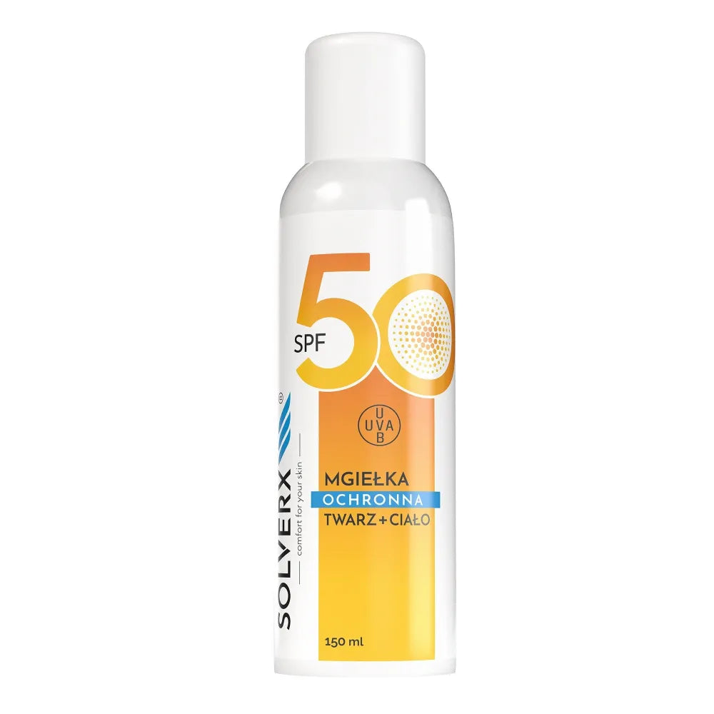 SOLVERX Sunny Skin Protection Mist for face and body SPF 50+ 150 ml. - Kosmetika