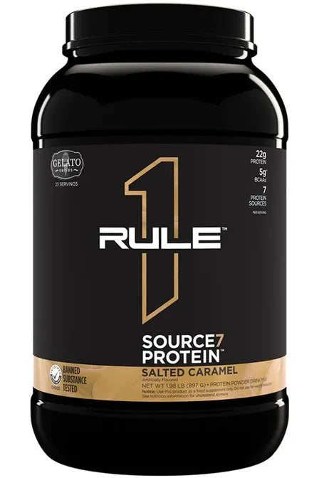 Source7 Protein Salted Caramel Gelato - 897g - Rule One - Sporto papildai