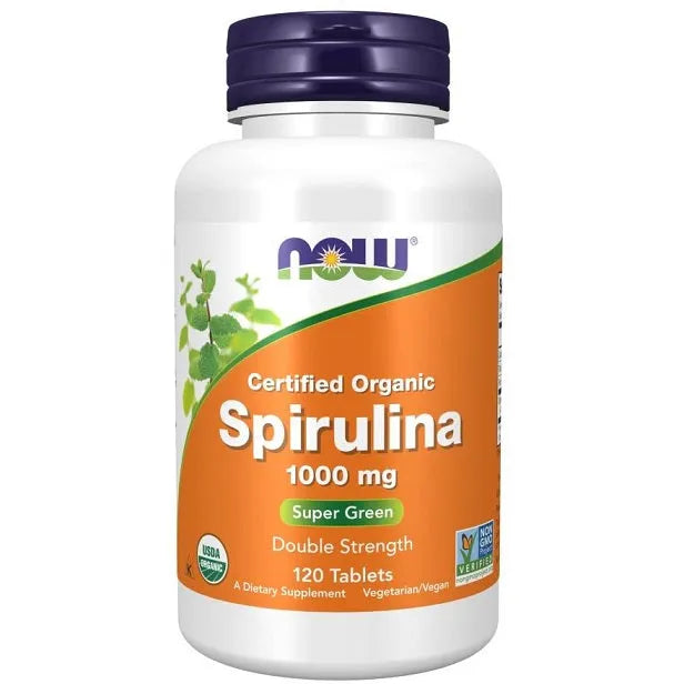 Spirulina 1000mg - 120 tabs - NOW Foods - Papildai