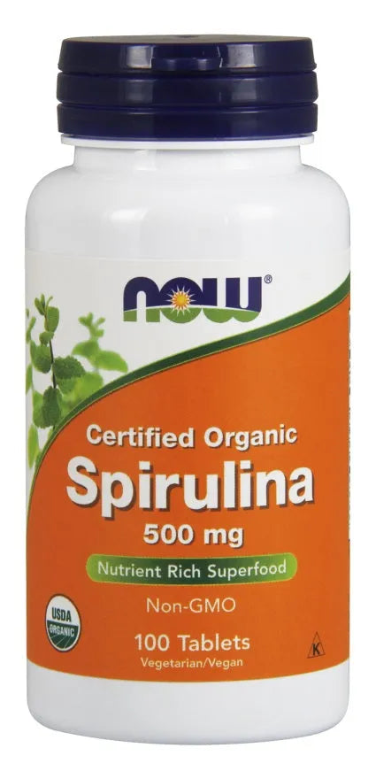 Spirulina 500mg - 100 tabs - NOW Foods - Papildai