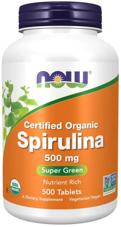 Spirulina 500mg - 500 tabs - NOW Foods - Papildai