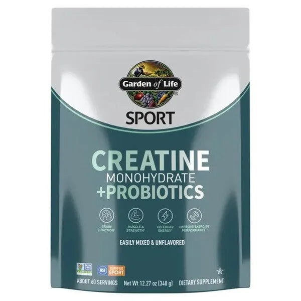 Sport Creatine Monohydrate + Probiotics - 348g - Garden of Life - Papildai