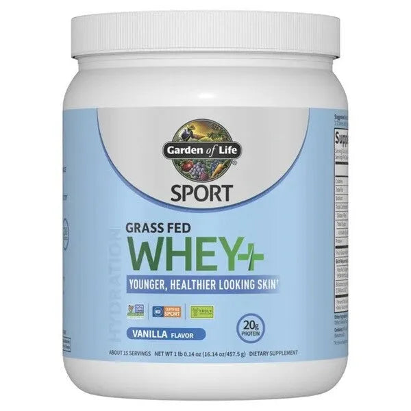 Sport Grass Fed Whey+ Skin Vanilla - 457g - Garden of Life - Sporto papildai