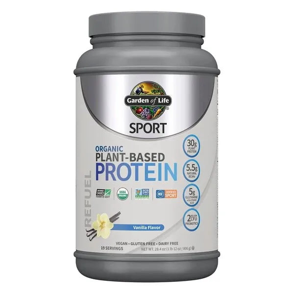 Sport Plant-Based Protein Vanilla - 806g - Garden of Life - Sporto papildai