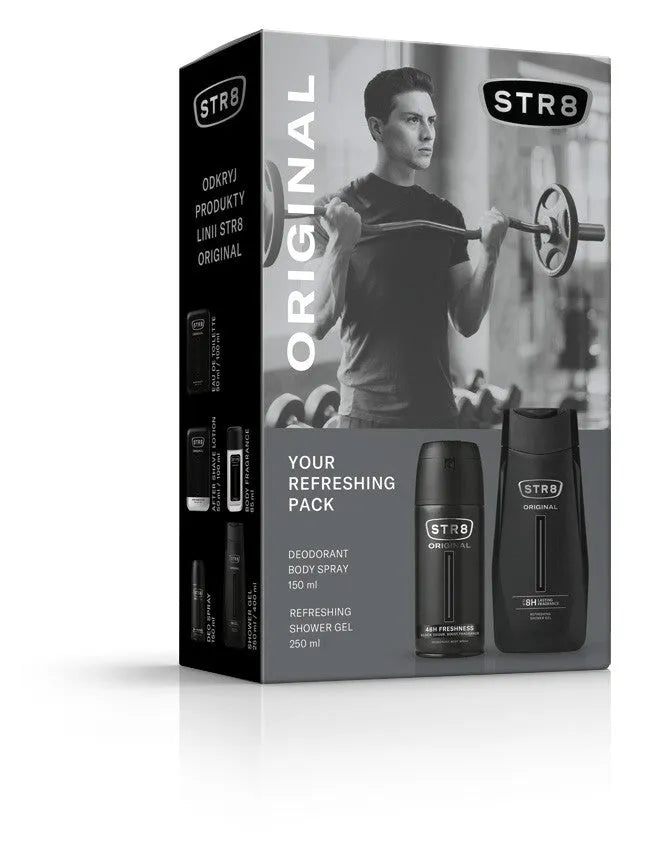 STR 8 Original dovanų rinkinys (Dezodorantas 150ml + Dušo gelis 250ml) - Kosmetika