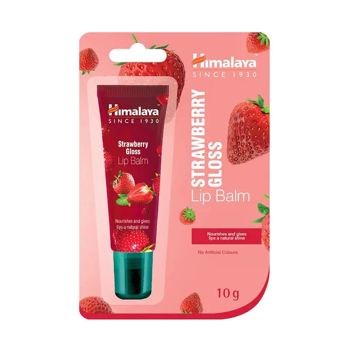 Strawberry Gloss Lip Balm - 10g - Himalaya - Kosmetika