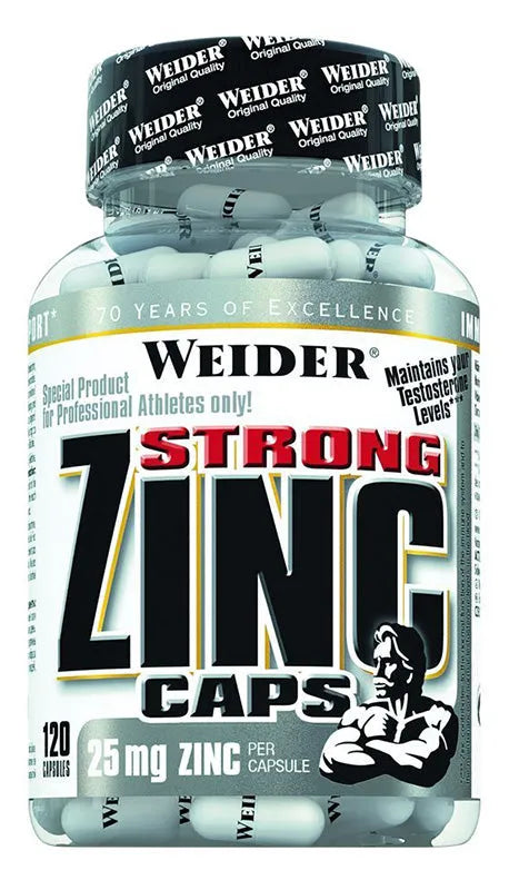 Strong Zinc 25mg - 120 caps - Weider - Sporto papildai