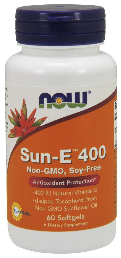 Sun-E 400 IU - 60 softgels - NOW Foods - Papildai