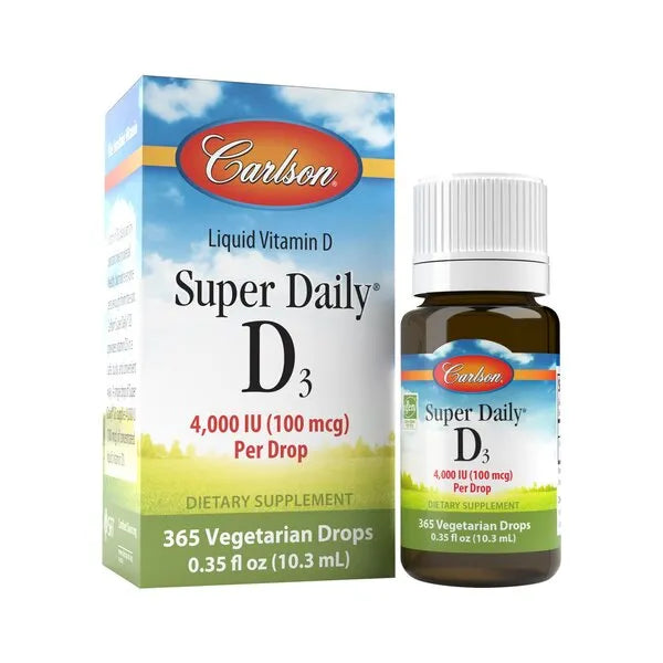 Super Daily D3 4000 IU - 10 ml. - Carlson Labs - Papildai
