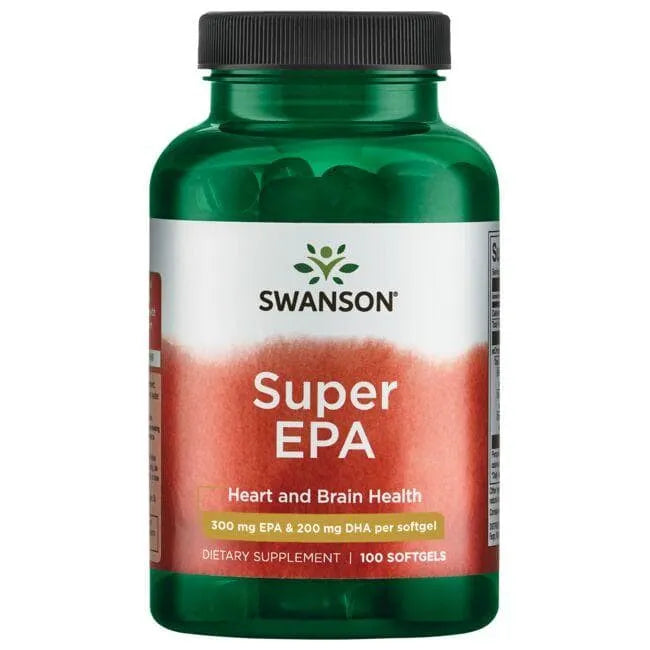 Super EPA - Žuvų taukai - 300 mg - 200 DHA - N100 - Swanson - Papildai