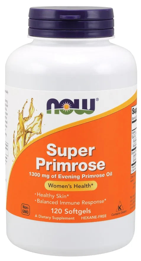 Super Primrose 1300mg - 120 softgels - NOW Foods - Papildai