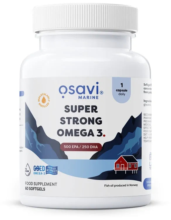 Super Strong Omega 3 500 EPA / 250 DHA - 60 softgels - Osavi - Papildai