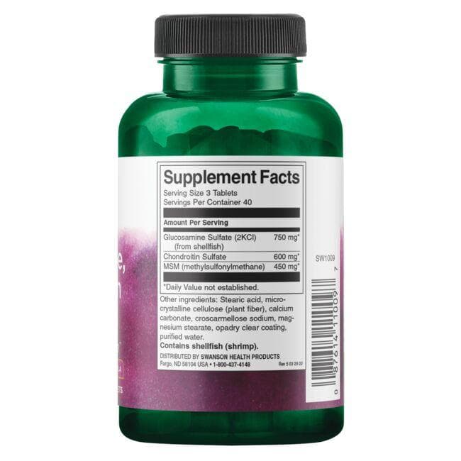 Glucosamine, Chondroitin & MSM - Highest Strength - N120 - Swanson