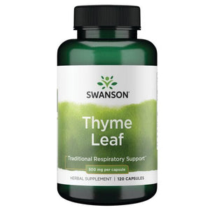 Thyme Leaf - Kvėpavimo sistemai - 500 mg - N120 - Čiobrelio lapas -  - Swanson - Vaistine1.lt