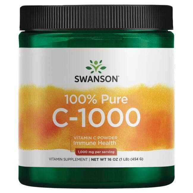 100% Pure C-1000 Vitamin C Powder - Imunitetui - 454 gr - Swanson