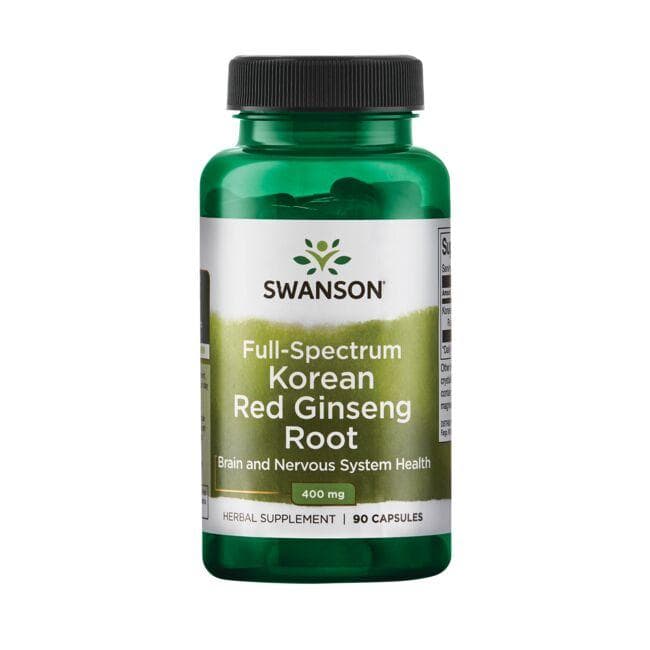 Korean Red Ginseng Root - Nervų sistemai - 400 mg - N90 - Swanson - Vaistine1.lt