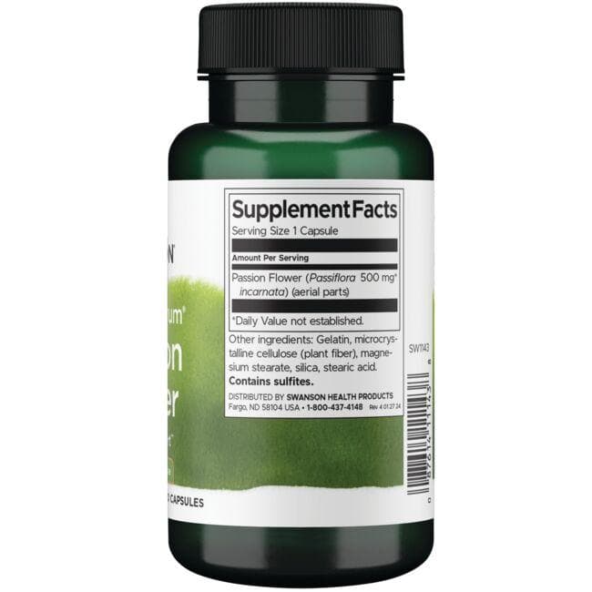 Passion Flower - Stresui mažinti - 500 mg - N60 - Swanson - Vaistine1.lt