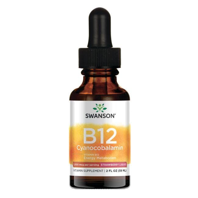 Vitamin B12 Cyanocobalamin - Energijai - Skystas - 59 ml - Swanson - Vaistine1.lt