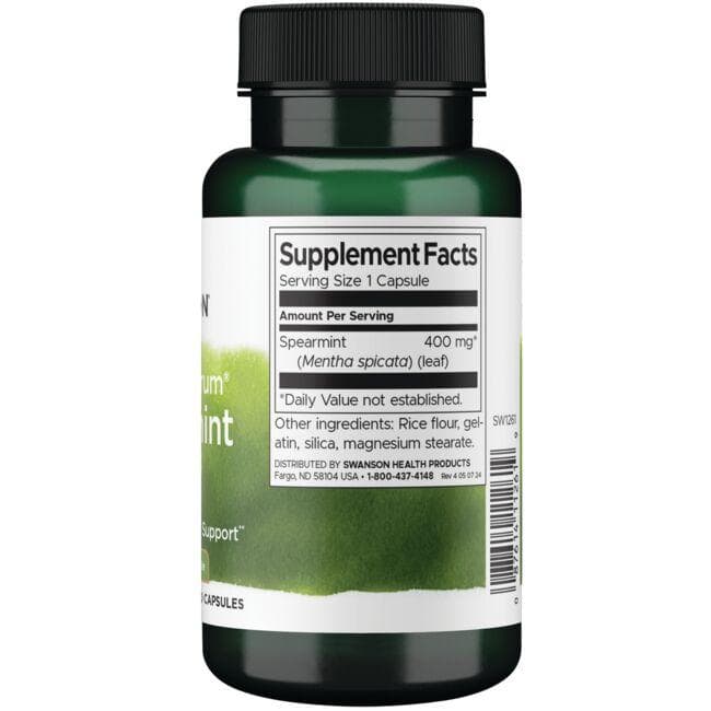 Spearmint Leaf - Garbiniuotoji mėta - 400 mg - N60 - Swanson